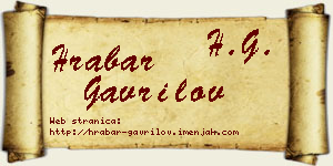 Hrabar Gavrilov vizit kartica